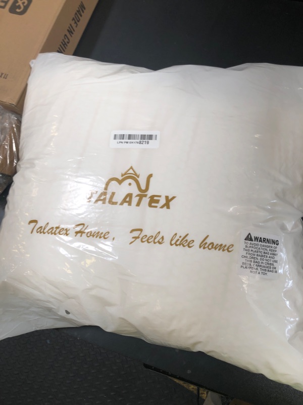 Photo 1 of Talatex Talalay 100% Natural Premium Adjustable Latex Pillow, Shredded Latex Pillow Helps Relieve Pressure, Perfect Package Best Gift with Removable Tencel Cover (SilkStrand, Standard)