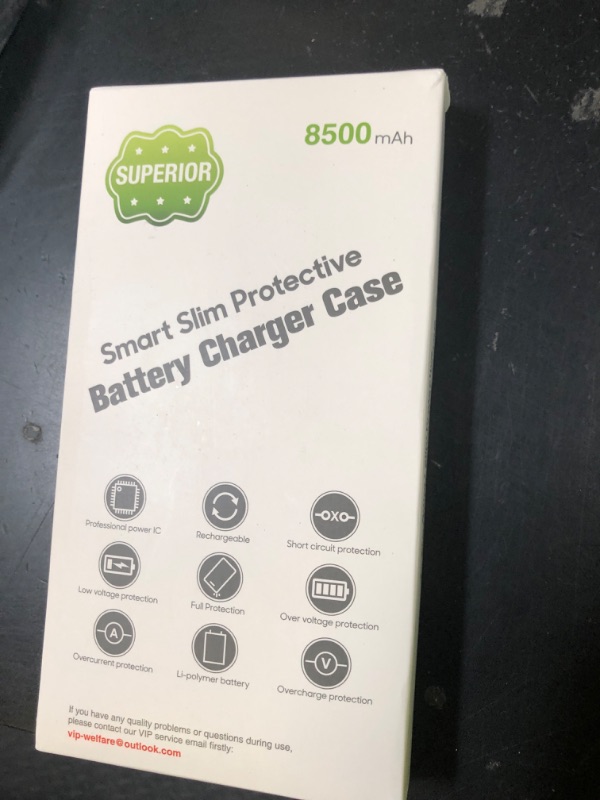 Photo 1 of GIN FOXI Battery Case for iPhone 16 Pro Max, 15W Fast Charging Case Charger 8500mAh Ultra-Slim Lightweight Battery Pack Rechargeable Anti-Fall TPU Juice Box for iPhone 16 Pro Max (6.9 inch) Black