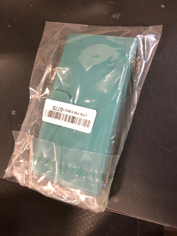 Photo 1 of DuckSky for Samsung Galaxy S22 Ultra Genuine Leather Wallet case ?RFID Blocking??4 Credit Card Holder??Real Leather? Flip Folio Book Phone case Protective Cover Women Men for S22Ultra case Blue Green