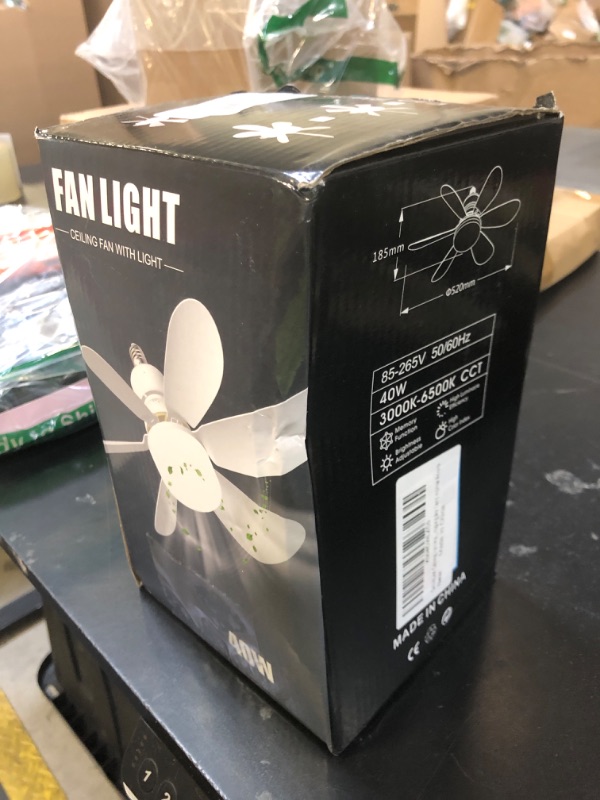 Photo 1 of 15.7" Plug in Ceiling Fan with Light, Small Hanging Fan Light Air Cooler Circulator, Hanging Gazebo Fan with Plug in Cord for Indoor Outdoor RV Bedroom Desk Boat Coop Travel Tent Cubicle Fan Light
