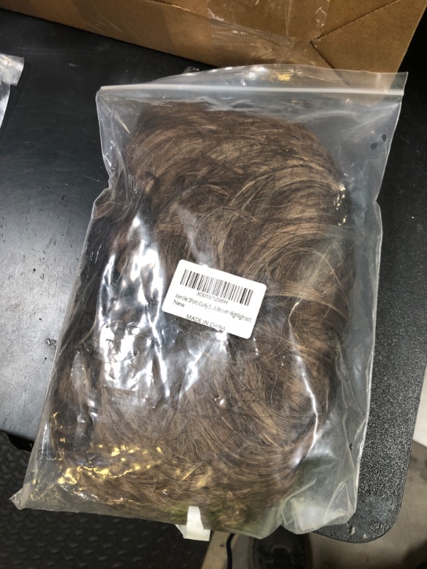 Photo 1 of Aimole Short Curly Synthetic Wigs Full Capless Hair Women's Thick Wig for Everyday 12TT26 (Light Reddish Golden Brown with Bright Golden Blonde Highlighted)