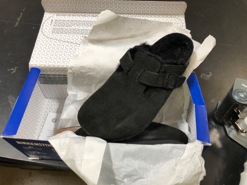 Photo 1 of Birkenstock Women's Boston Shearling Clogs, Black, 5 Medium US