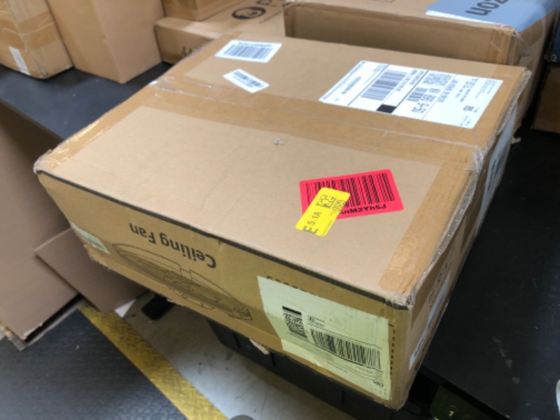 Photo 1 of ZMISHIBO Low Profile Ceiling Fans with Lights and Remote, 20 Inch Flush Mount Ceiling Fan with Light, 3000K-6000K Dimmable Fandelier LED Fan Light, 6 Wind Speeds Black Ceiling Fans for Bedroom