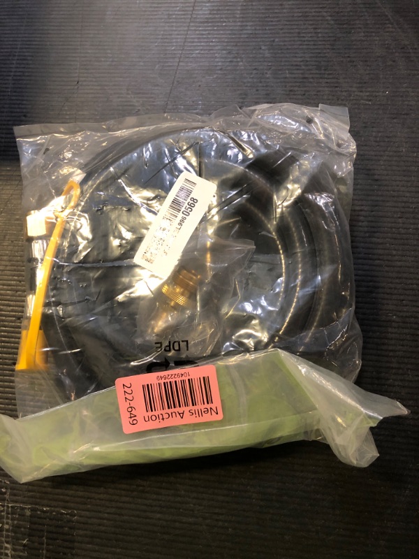 Photo 1 of 12 FT Propane Quick Connect Hose for RV to Gas Grill, Propane Quick Connect Fittings for 1 LB Throwaway Bottle Connects 1 LB Portable Appliance to RV 1/4" Female Quick Disconnect