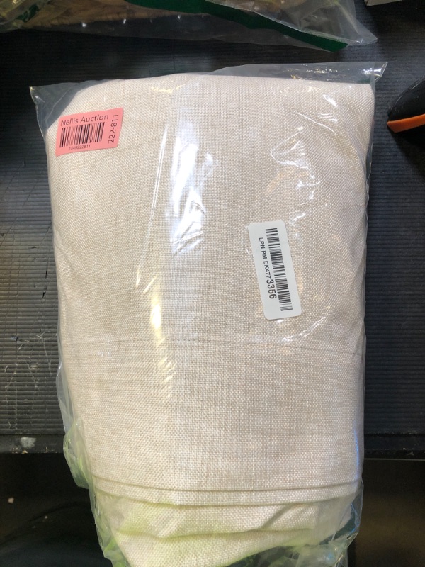 Photo 1 of INOVADAY 100% Blackout Curtains for Bedroom, Black Out Curtains 96 Inch Long, Clip Rings Linen Blackout Drapes, Thermal Insulated Room Darkening for Living Room, 2 Panels - Cream,W50xL96