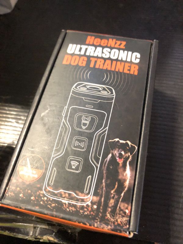 Photo 1 of Dog Bark Deterrent Devices for Own or Neighbor's Dog Ultrasonic Dog Training Device Safe & Effective Portable Anti Barking Device for Dogs Indoor Outdoor Use Orange