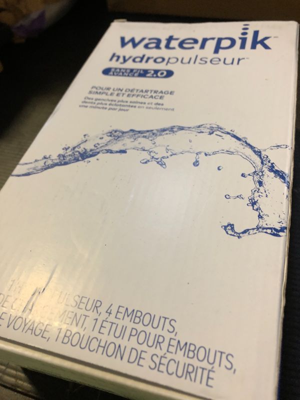 Photo 1 of Waterpik Cordless Advanced 2.0 Water Flosser For Teeth, Gums, Braces, Dental Care With Travel Bag and 4 Tips, ADA Accepted, Rechargeable, Portable, and Waterproof, White WP-580, Packaging May Vary