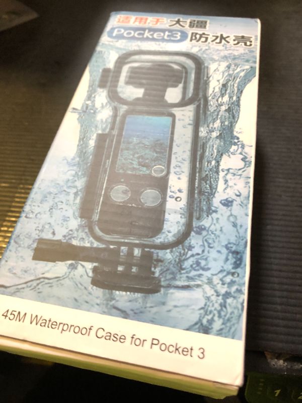 Photo 1 of Waterproof Housing Case for DJI Osmo Pocket 3, Touchscreen Underwater Diving Protective Shell Waterproof up to 50m/164/ft with Helmet Bracket & 1/4 Bracket Accessories