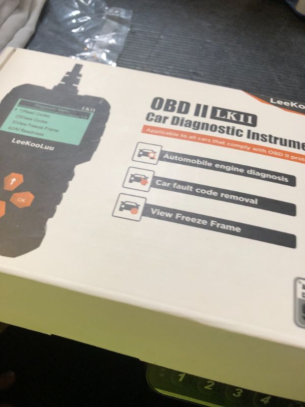 Photo 1 of OBD2 Scanner Ease Setup Plug-Play: Clear Reset Engine Error Code Professional Code Reader Diagnostic Scan Tools with Freeze Frame/I/M Readiness for All Cars Since 1996 & Newer - LK11