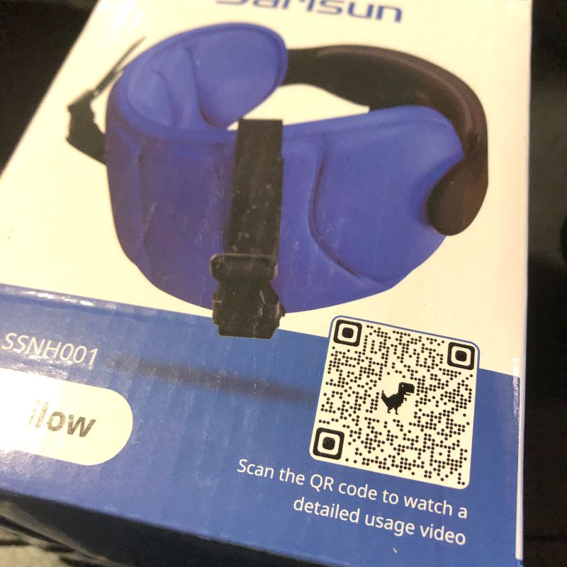 Photo 1 of SARISUN Travel Pillows for Airplanes, Airplane Pillow for Long Flight, Airplane Head Strap with Eye Mask for Sleep, Travel Neck Pillow for Car Road Trip, 360° Support Headrest, Stop Bobblehead, Black