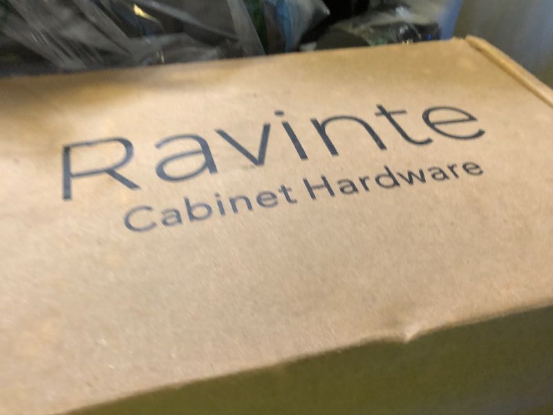 Photo 1 of Ravinte 30 Pack 4 inch Hole Center Black Cabinet Pulls Kitchen Cabinet Handles 6-3/8" Overall Length Matte Black Hardware for Cabinet