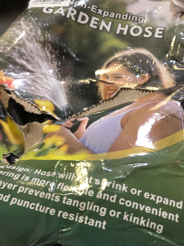 Photo 1 of Lipoliftco Garden Hose 100FT, Non-Expanding, Lightweight Hose With 8 Function Nozzle, Leak-Proof, No-Knot, Easy to Carry, Wear-Resistant, Sturdy, Flexible, 3/4GHT, Water Hose for Yard, Garden, Outdoor