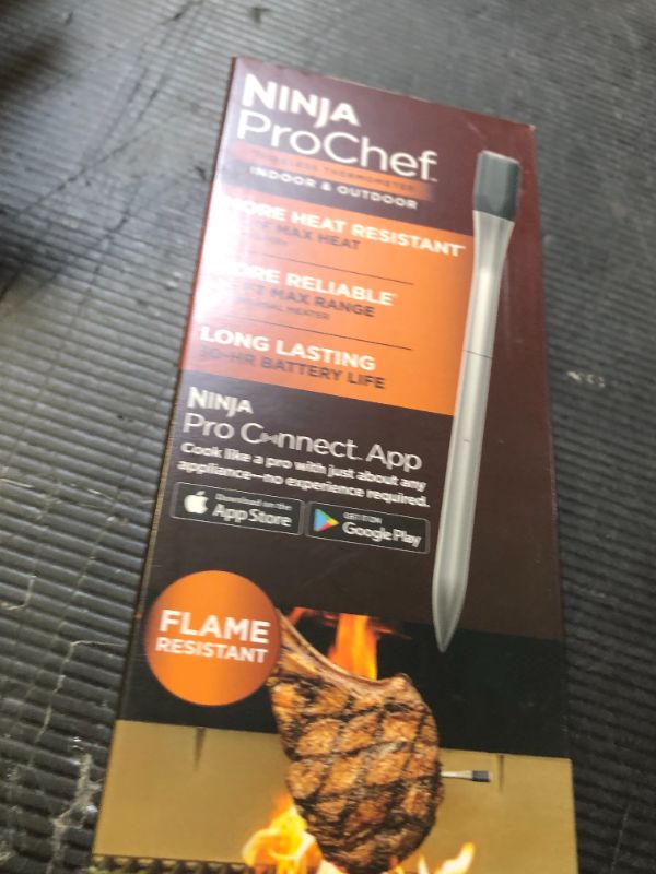 Photo 1 of Ninja Meat Thermometer ProChef Wireless Probe for Indoor & Outdoor Air Fryer, Grill, Cooking, Smoker, Oven, Roaster, Long Range Bluetooth App Connection, Flareup Resistant, Waterproof, US Only, WP100