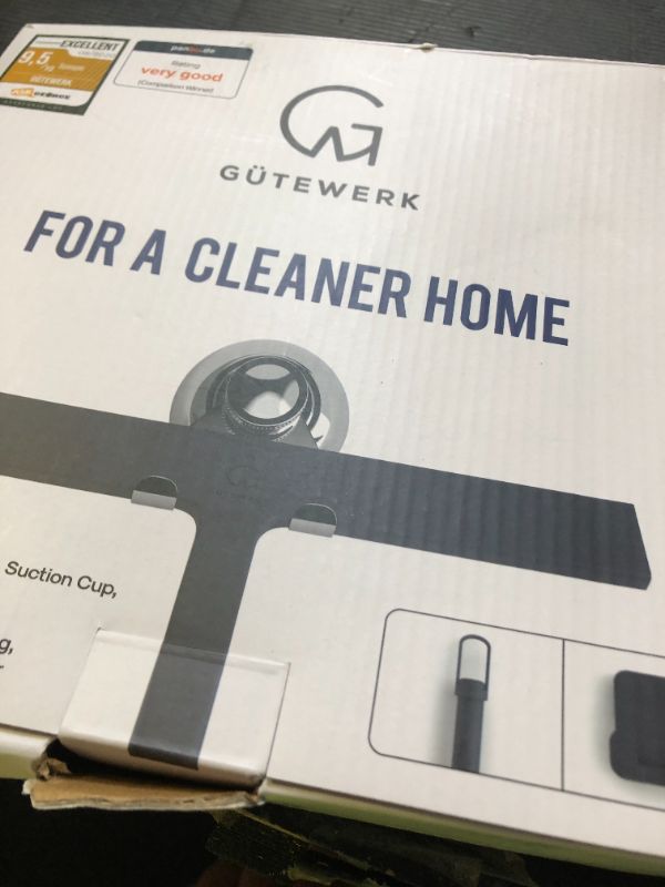 Photo 1 of GÜTEWERK Shower Squeegee for Glass Doors, Silicone Window Squeegee, Bathroom and Glass Cleaning - Black - 9 Inch