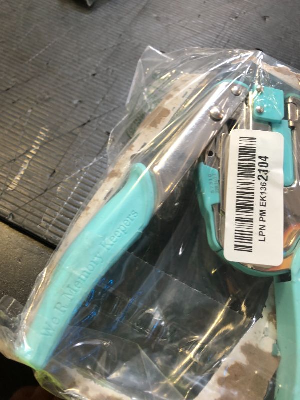 Photo 1 of We R Memory Keepers Crop-A-Dile Disc Power Punch Blue, Comfort Handle, Scrapbooking Tool, Compatible for Most Tin, Metal, Craft Paper, Leather, Fabric