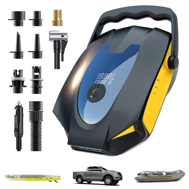 Photo 1 of vogma 50PSI Electric Paddle Board Pump, Dual Motor SUP Air Pump for Inflation and Deflation,Multifunctional Auto-Off Sup Inflator Pump Electric for Stand Up Paddle Boards,Cars,Air Mattress, etc.
