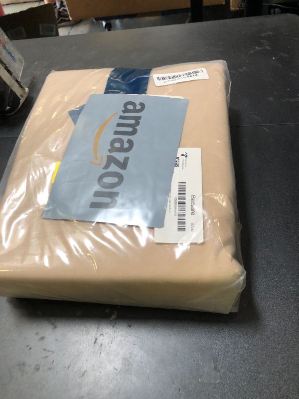 Photo 1 of Bedsure Deep Beige Duvet Cover Queen Size - 3 Pieces Prewashed Extra Soft Bedding Set, Includes 1 Duvet Cover 90x90 Inches with Zipper Closure & 2 Pillow Shams, Comforter Not Included
