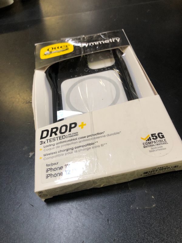 Photo 1 of OtterBox iPhone 12 & iPhone 12 Pro Symmetry Series Case - Black, Ultra-Sleek, Wireless Charging Compatible, Raised Edges Protect Camera & Screen