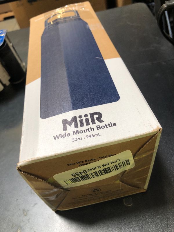 Photo 1 of MiiR Wide Mouth Water Bottle - 32oz Insulated Water Bottle in Stainless Steel with Double Wall Vacuum Insulation, Leakproof Design, Keeps Drinks Hot or Cold