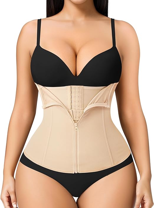Photo 1 of 3XL SHAPSHE Waist Trainer for Women, Tummy Control Sports Girdle, Workout Body Shaper with Adjustable Shoulder Strap Beige