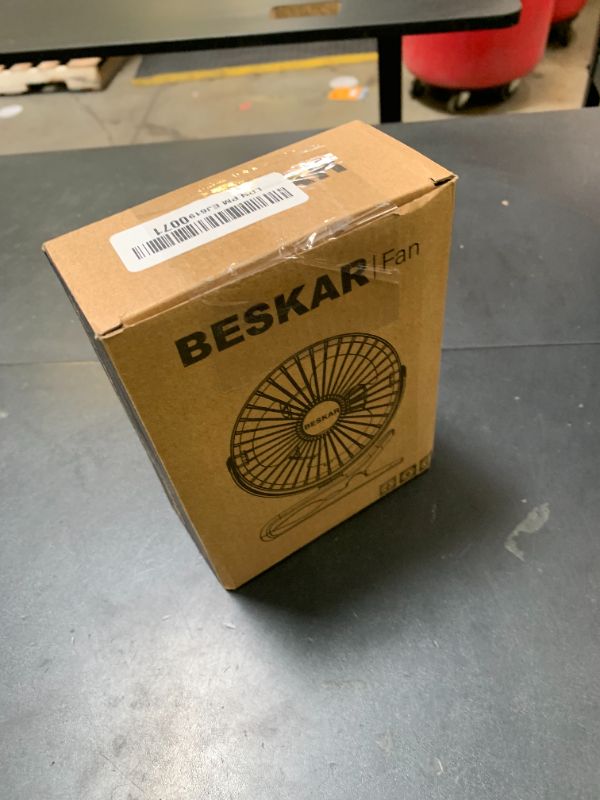 Photo 1 of BESKAR USB Clip on Fan, Portable Small Fan with Cord Powered, 3 Speeds Strong Airflow, with Sturdy Clamp, Quiet Personal Desk Fan