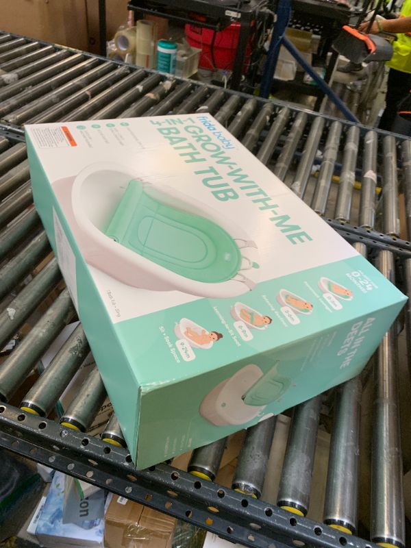 Photo 1 of Frida Baby 4-in-1 Grow-with-Me Baby Bathtub, Baby Tub for Newborns to Toddler with Removable Bath Seat & Backrest for Bath Support in Tub