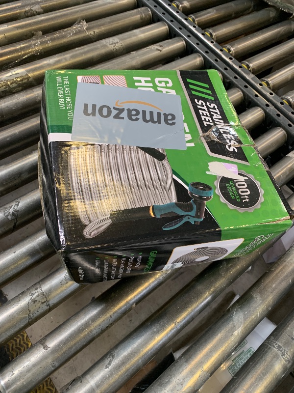 Photo 1 of Advinski Garden Hose 100FT, Water Hose with 10 Function Nozzle, Garden Hose Metal with Leak-proof Connectors, No-Kink, Lightweight, Puncture-proof, Pet-proof, Sturdy, 550PSI, Hose for Outdoor, Yard