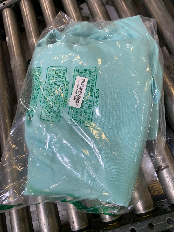 Photo 1 of Nasitos 2 Pack Aqua 6ft Table Cloth Fitted-Open Back Folding Table Cover Washable Fabric and Wrinkle Resistant Table Cloth for Trade Show, Book Fair, Career Fair, Convention, Events