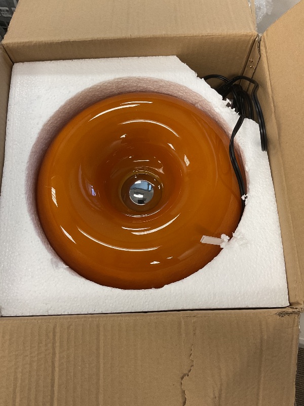 Photo 1 of MIXL - Creative Design Atmosphere Donut Lamp, Plug- in Bedsided Wall Sconce Or Ambient Lighting, Modern Orange Donut Light for Warm Decoration,Cute Table Light for Children's Room Or Living Room