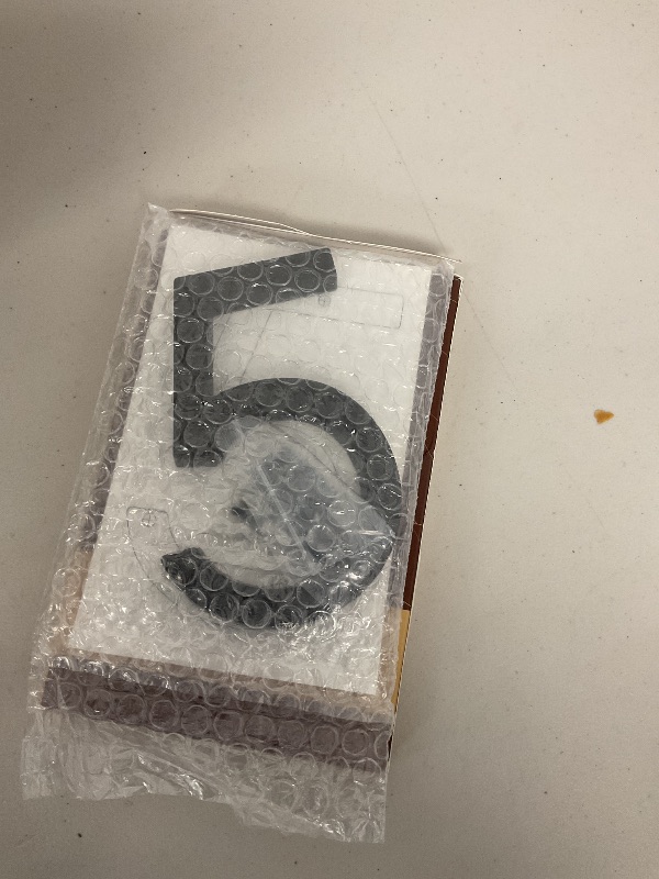 Photo 1 of Floating House Number 5, YIPLED 6 Inch Modern House Numbers for Home, Mailbox, Street (Black)