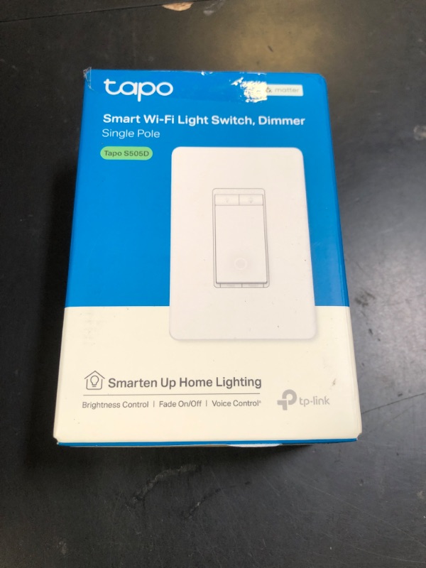 Photo 1 of TP-Link Tapo Matter Smart Dimmer Switch: Voice Control w/Siri, Alexa & Google Assistant, UL Certified, Timer & Schedule, Easy Guided Install, Neutral Wire Required, Single Pole, Tapo S505D