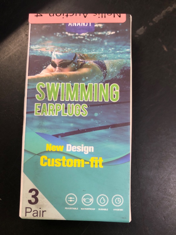 Photo 1 of Waterproof Swimming Ear Plugs for Adults - 3 Pairs of Reusable Soft Silicone Swim Earplugs,Perfect for Surfing, Diving,Pool,Showering and Other Water Sports - Keep Water Out and Ear Protection