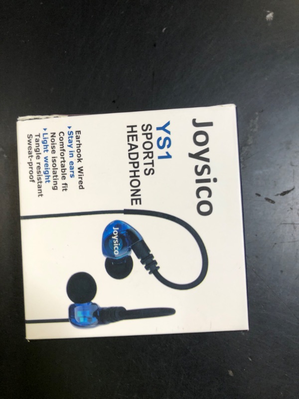 Photo 1 of Joysico Wired Over Ear Earbuds for Kids Women Small Ears, Sport in-Ear Headphones Earhook Earphones for Running Exercise Jogging, Ear Buds with Case Microphone and Volume for Cell Phones Laptops Blue