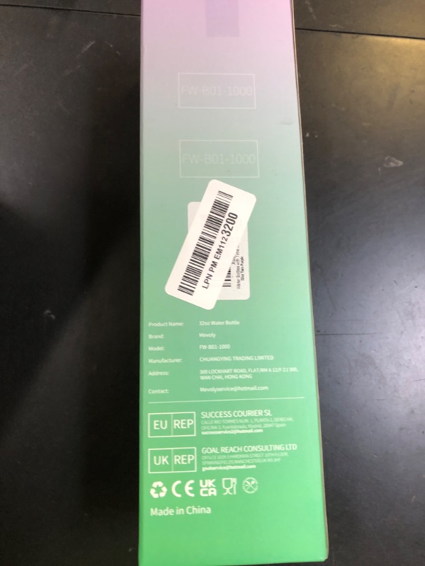 Photo 1 of Water Bottle, 32 oz Motivational Water Bottles with Time Marker-Tritan & BPA Free, Sports Water Bottle with Time to Drink & Strap, Wide Mouth, Leakproof -Gift for Christmas Gym Fitness & Outdoor