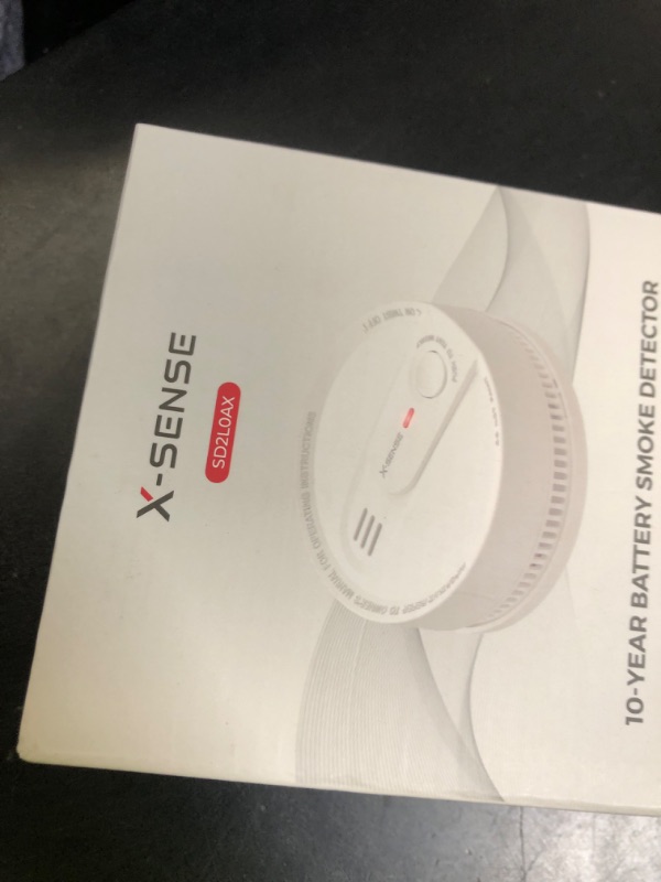 Photo 1 of X-Sense  Detector, 10-Year Battery Smoke Fire Alarm with Photoelectric Sensor, LED Indicator & Silence Button, 1-Pack