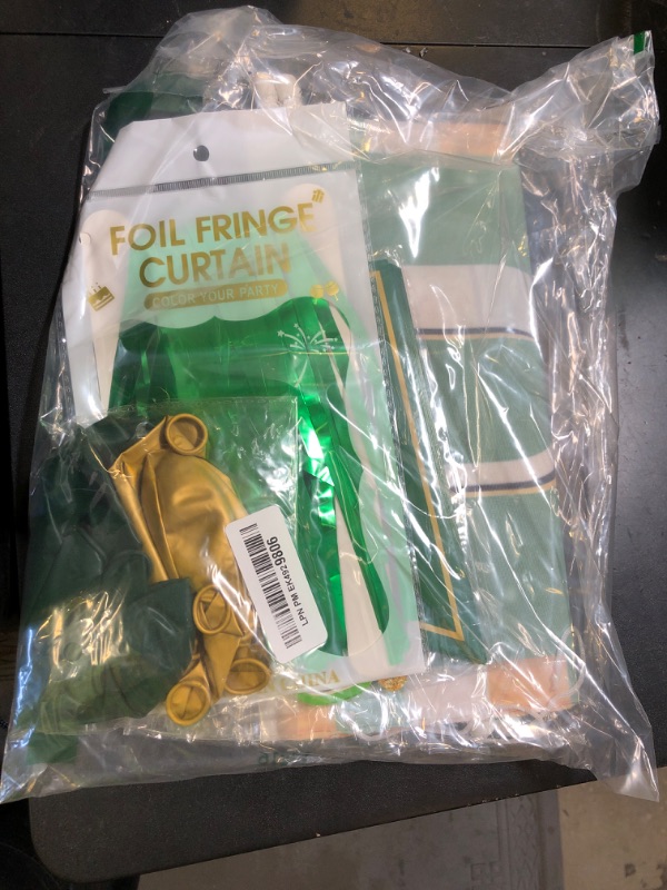 Photo 1 of 3 Pack Iridescent Green Plastic Tablecloths, Shiny Disposable Laser Rectangle Table Covers, Holographic Foil Tablecloth for St. Patrick's Day Birthday Christmas Witch Theme Party, 54x108Inch