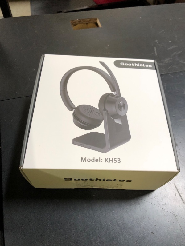 Photo 1 of (Upgraded Version) Wireless Headset, Bluetooth Headset with Noise Cancelling Microphone, Best Headphones with Mic Mute & USB Dongle for PC/Computer/Laptop/Cell Phones/Remote Work/Call Center