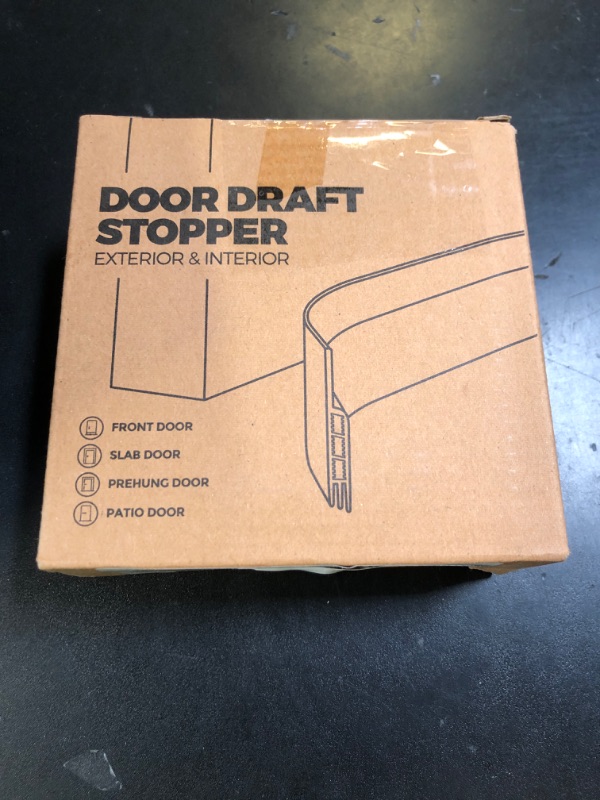Photo 1 of Holikme Door Draft Stopper Under Door Draft Blocker Insulator Doors Sweep Weather Stripping Noise Stopper Strong Adhesive, White