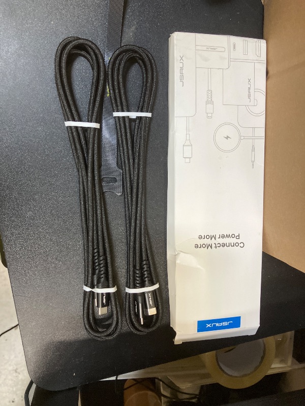 Photo 1 of JSAUX 100W USB C to USB C Cable (2-Pack, 6.6ft), USBC Type C Charge Cord 5A Fast Charging Compatible with Nintendo Switch 2 iPhone 16 Pro Max Samsung Galaxy S25 S24 MacBook iPad Air Pro Carplay -Black