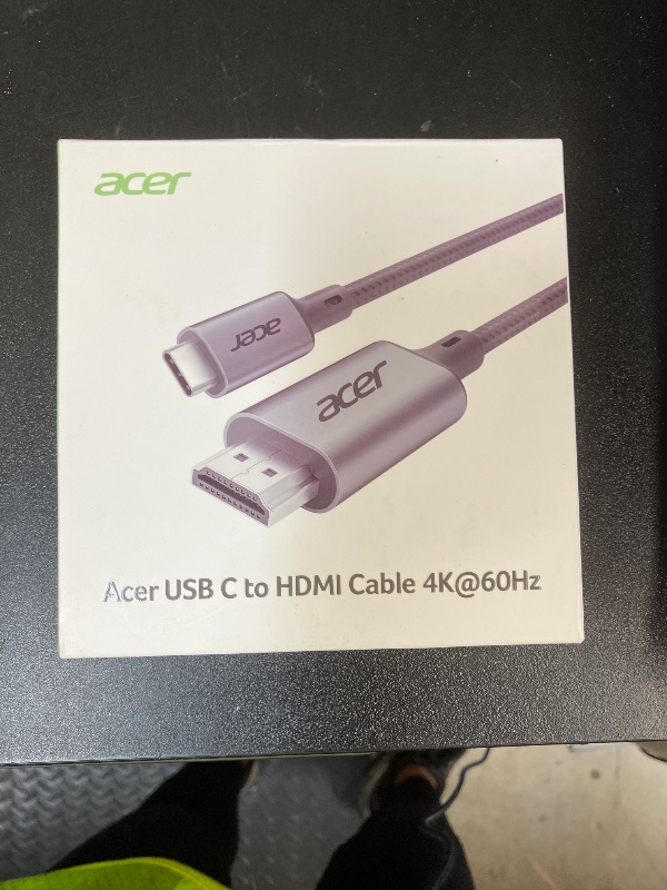 Photo 1 of Acer USB C to HDMI Cable for Home Office 3.3FT (4K@60Hz), High-Speed Type C to HDMI 2.0 Braided Cord, Thunderbolt 4/3 Compatible with MacBook, iPhone 16/15 Pro/Max, iMac, iPad Pro, Galaxy S24, Surface