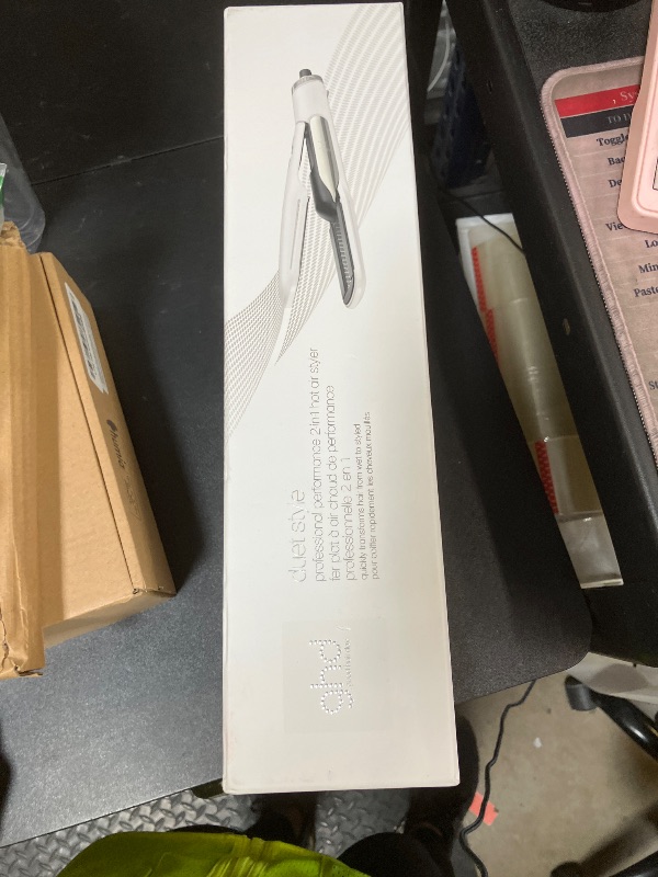 Photo 1 of ghd Duet Style - 2-in-1 Flat Iron Hair Straightener + Hair Dryer, Hot Air Styler to Transform Hair from Wet to Styled - White