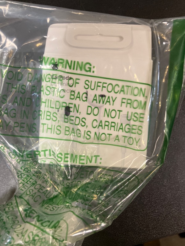 Photo 1 of Apple EarPods Headphones with Lightning Connector, Wired Ear Buds for iPhone with Built-in Remote to Control Music, Phone Calls, and Volume