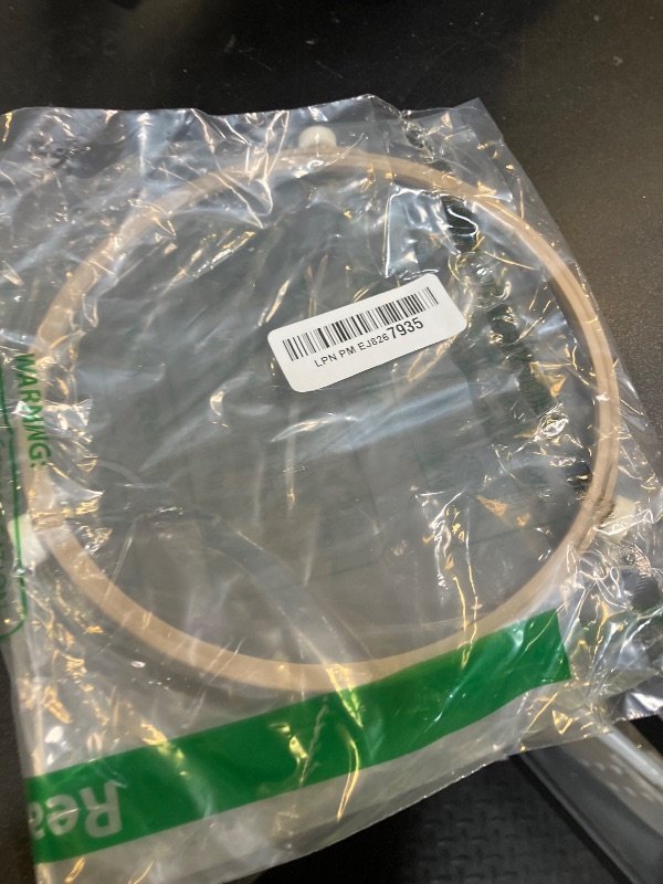 Photo 1 of CKANDAY 7.5" Microwave Oven Turntable Ring, with 14 mm Height Rollers, 7.5inch / 19cm Rotating Tray Middle Glass Plate Tray Support Holder Replacement Inner Ring Roller Support Wheel Ring, Brown