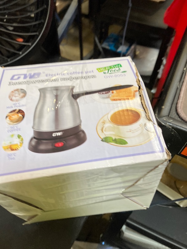Photo 1 of 110V Electric Turkish Coffee Pot, 600ML Stainless Steel Turkish Coffee Maker Kettle for Home
