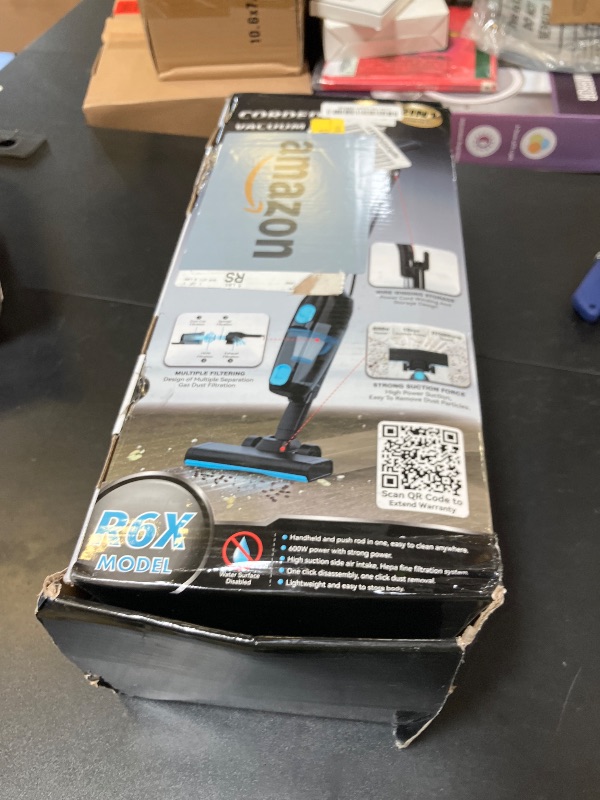 Photo 1 of Corded Stick Vacuum Cleaner, 20000pa Powerful Suction Stick Vacuum with 16Ft Cord, 2 in 1 Lightweight Vacuum Cleaner for Hard Floor Pet Hair - Blue