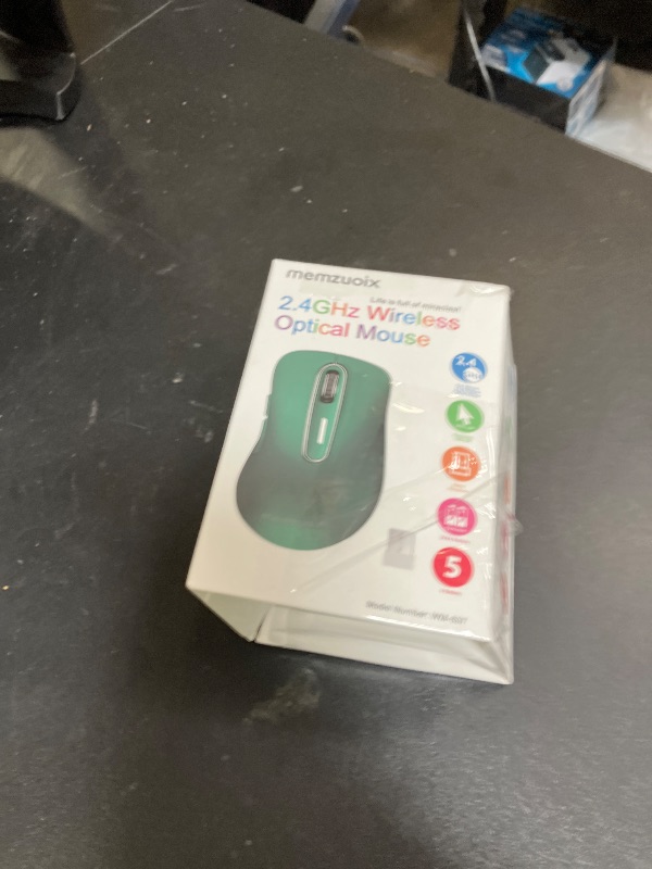 Photo 1 of memzuoix 2.4G Wireless Mouse, 1400 DPI Computer Mice USB Receiver, Portable Wireless USB Mouse Battery Powered Cordless Mice for Laptop, PC, Desktop, 5 Buttons (Dark Green)