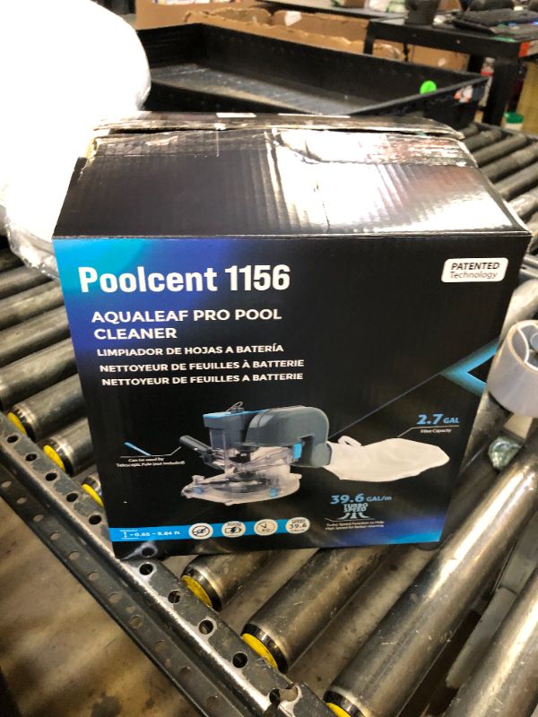 Photo 1 of PoolCent Leaf Eater Plus, Heavy-Duty Cordless Rechargeable Pool Vacuum, Ultra Strong Suction, 3 in 1 Cleaning Solution – Deep, Shallow & Surface Skimmer, for Above Ground Pools & In Ground Pools