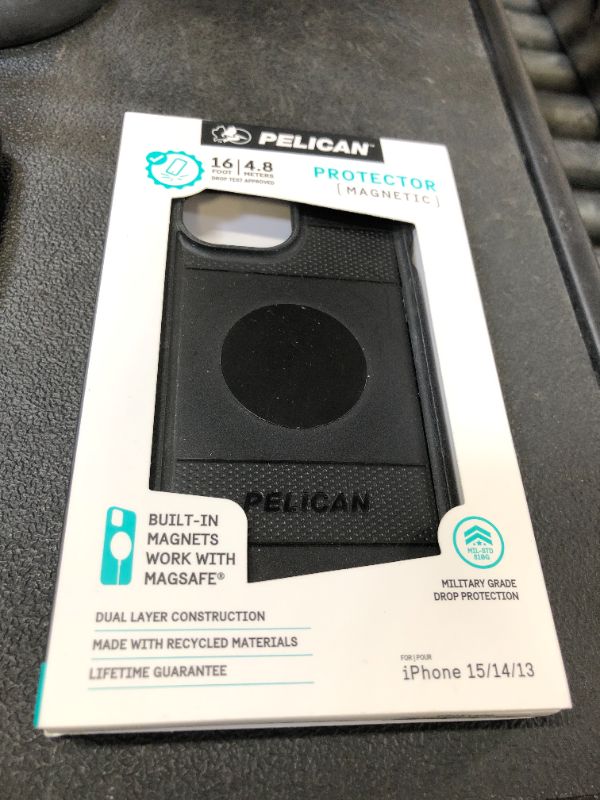 Photo 1 of Pelican Protector Series - Case 6.1" [Compatible with Magnetic Accessories] Magnetic Phone Case w/Anti-Scratch Technology [15FT MIL-Grade Drop Protection] Rugged, Heavy Duty Cover for - Black