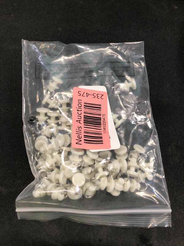 Photo 1 of Craftsatin Plastic Curtain Track Hooks Ceiling Sliding Curtain Glider Accessories for Living Bedroom Shower Privacy Rv Garage Divider Track and Hooks(50 Pcs)