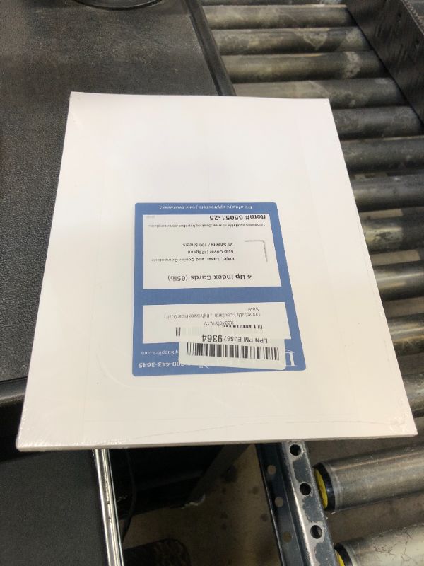 View 2 of 65lb White Printable Index Cards 3x5 - Index Card Sheets for Inkjet & Laser Printers - Perforated cards 4 per page - 25 Sheets / 100 Index Cards